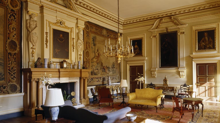 The Entrance Hall at Lyme Park, Stockport, Cheshire